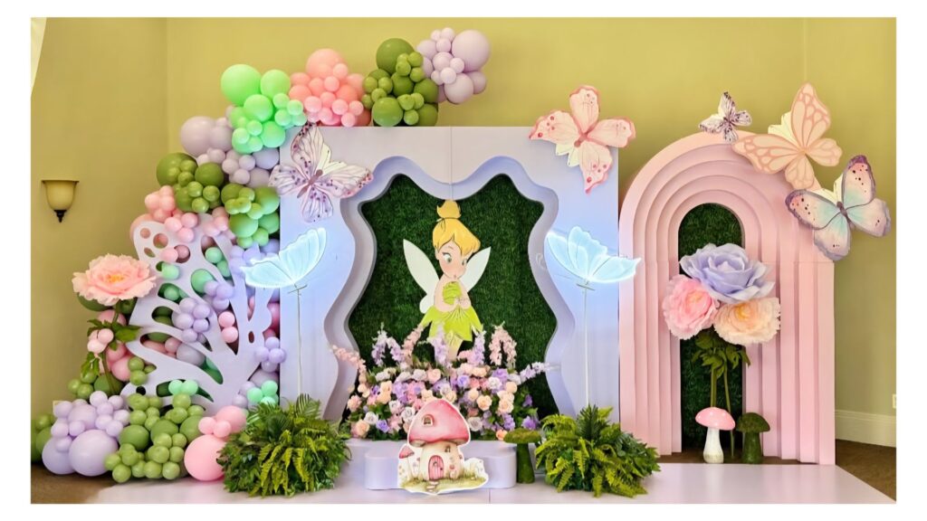 First birthday decoration pune | Butterfly theme party decoration pune |
