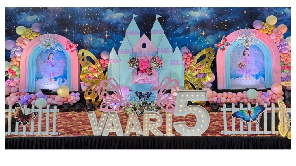Castel theme birthday decoration pune | First birthday decoration ideas | Netra events